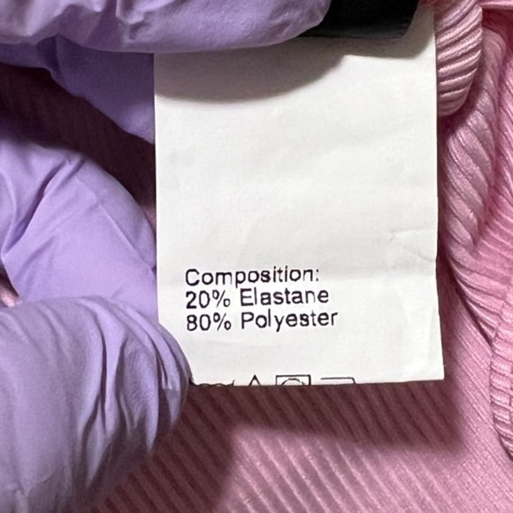 SHEIN Womens Pink Colorblock Ruched LS Bodycon Dress Drawstring Size Medium 6 - Picture 8 of 12